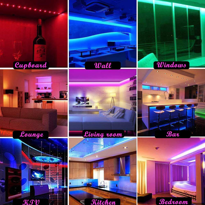 [AUSTRALIA] - LED Strip Lights, FURANDE Smart 32.8ft RGB Led Light Strips 300 5050 LEDs Waterproof Rope Light with App and Remote Controller Sync to Music, Color Changing LED Strip Lights for Bedroom with Alexa 