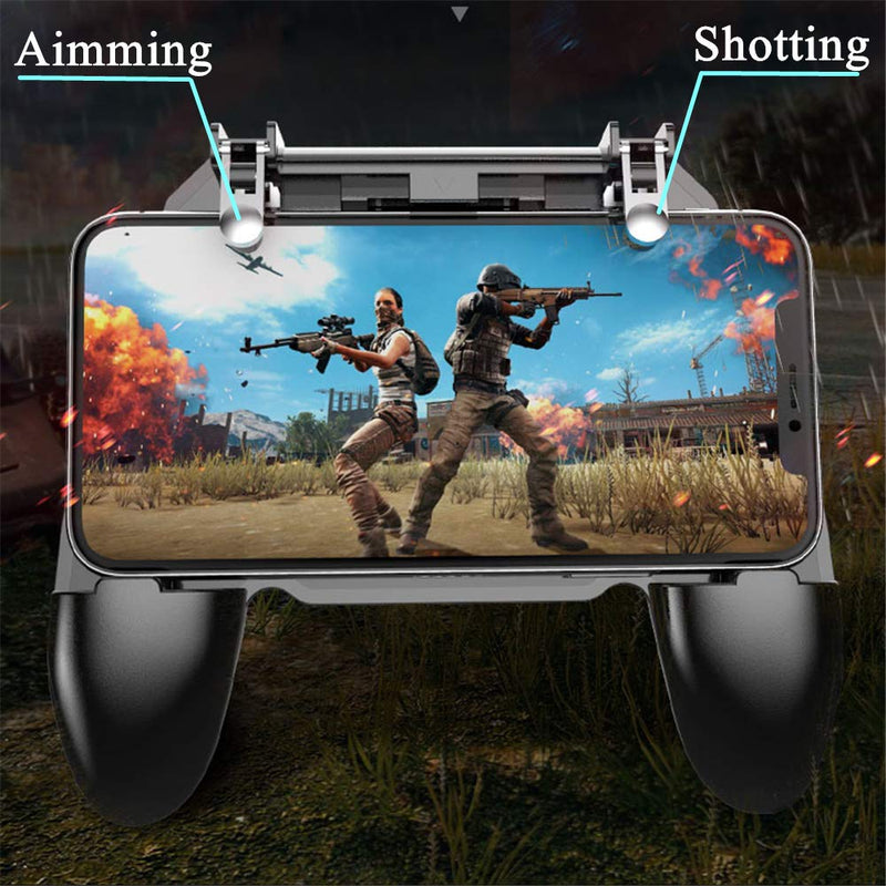 [AUSTRALIA] - COOBILE Mobile Game Controller for PUBG Mobile Controller L1R1 Mobile Game Trigger Joystick Gamepad for iOS & Android Phone(W10 update) W10 update 
