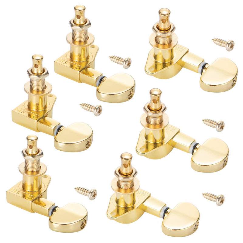 Gusnilo 1set 3l3r Grover-style guitar tuner Grover Tuners head gold