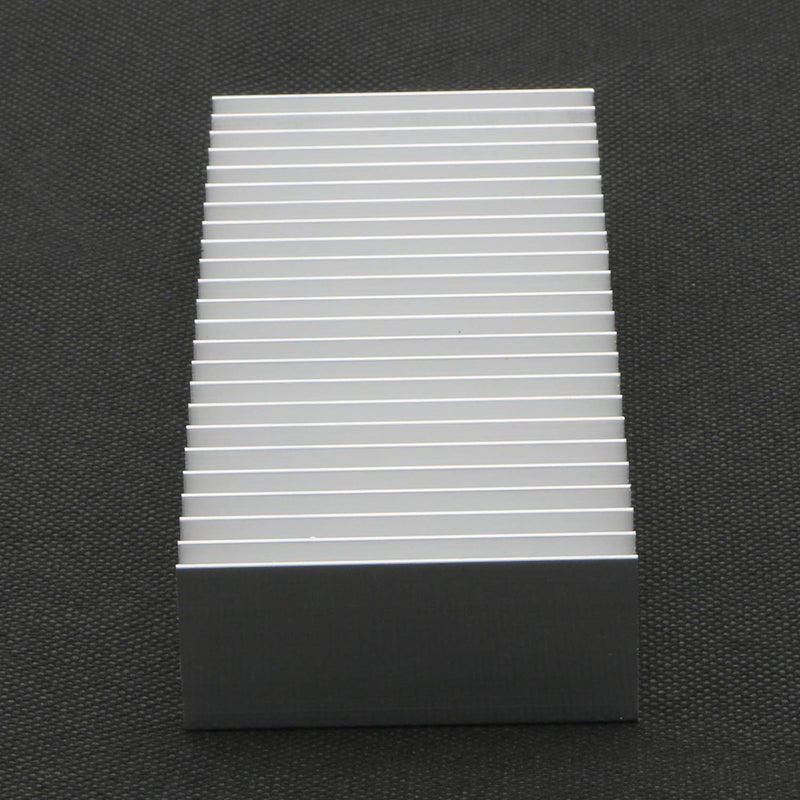 JIUWU Aluminum Heat Sink Heatsink Module Cooler Fin Heat Radiator Board Cooling for Amplifier Transistor Semiconductor Devices Silver Tone 150mm (L) x 60mm (W) x 25mm (H) 2pcs Set