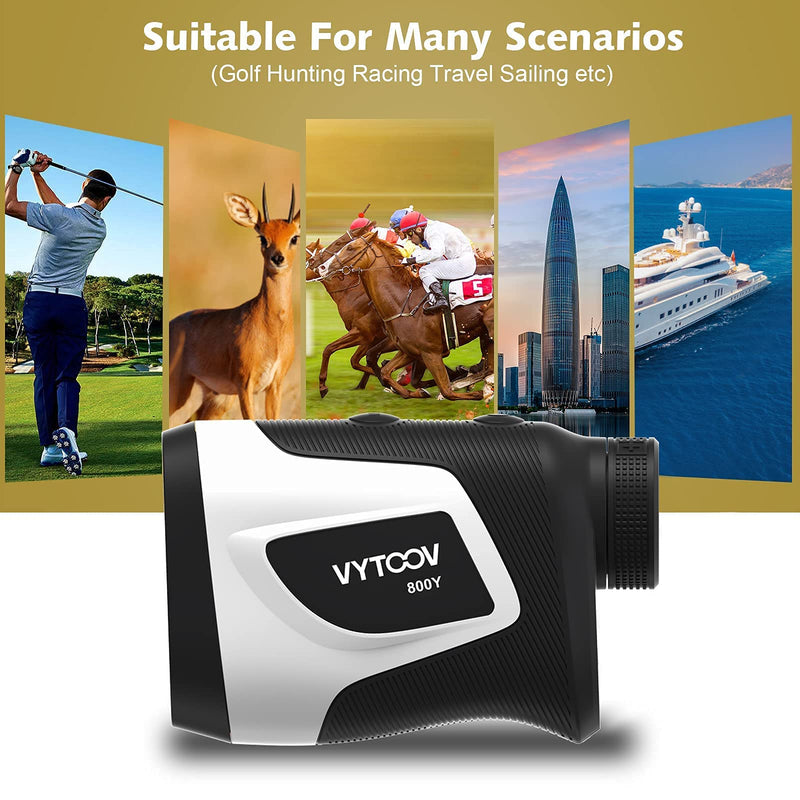 Golf Rangefinder with Slope 1000 Yards 6X Rangefinder Golfing with Slope On/Off Flag-Lock Tech with Vibration Continuous Scan Rechargeable Tournament Legal Golf Rangefinders 800Y