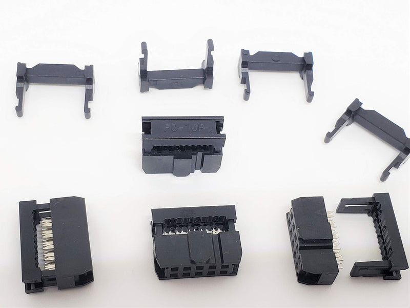 PC Accessories - Connectors Pro 50-Pack 2X5 10P 2.54mm Dual Rows IDC Sockets for Flat Ribbon Cable, 10 Pins FC Female Connector