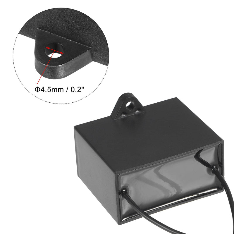 uxcell Ceiling Fan Capacitor CBB61 15uF 350V AC 2 Wires Metallized Polypropylene Film Capacitor 58x48x30mm for Electric Fan Pump Motor Generator 2Pcs