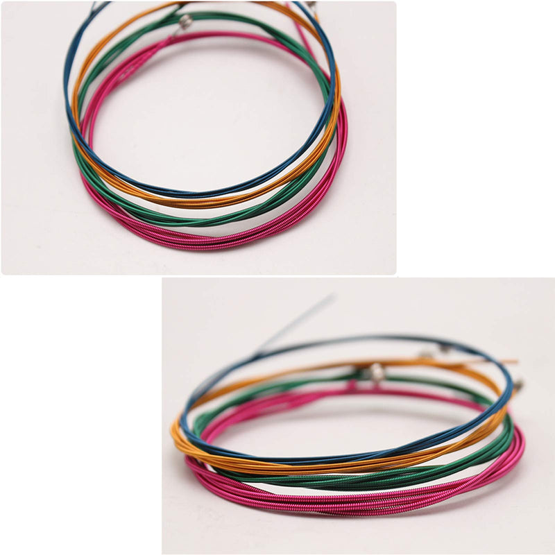 3 sets colorful acoustic guitar strings (.011-.052) EB-stainless steel. GDAE -color coating copper alloy winding, medium tension, suitable for practice and stage performances