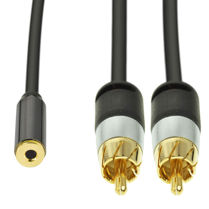 Mediabridge 3.5mm Female to 2-Male RCA Y-Adapter (14 Inches) - (Part# MPC-35F-2XRCA)