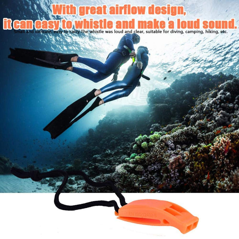 Keenso Whistle, 3Colors Loud Safety Emergency Rescue Whistle for Diving Hiking Camping orange