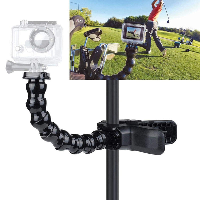 SHOOT Jaws Flex Clamp Mount with Adjustable Gooseneck Clip for GoPro Hero 10 9 8 7 Black Silver White 6 5 4 3+ 3 DJI Osmo Action Camera Accessories