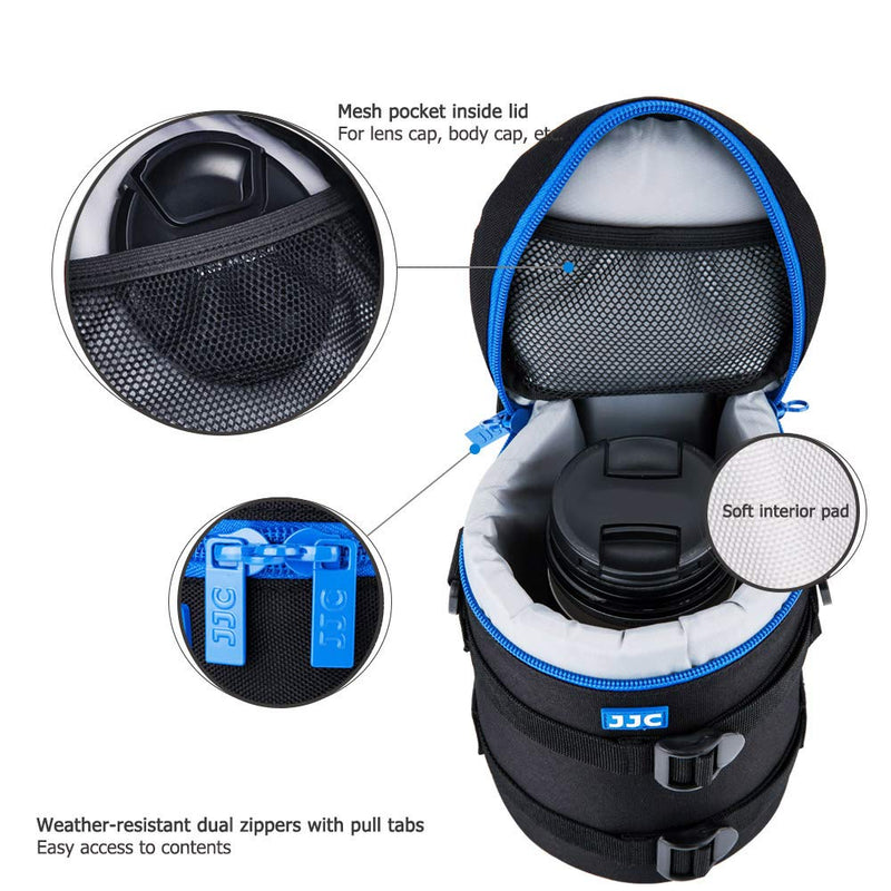 [AUSTRALIA] - JJC Deluxe Lens Case Pouch for Canon EF 70-200mm f4L USM/EF 70-300mm f4-5.6L IS USM,Nikon AF-S Nikkor 70-200mm f/4G ED VR and other Lenses below 4.45" x 8.46"(D x L) 2X-Large Size 