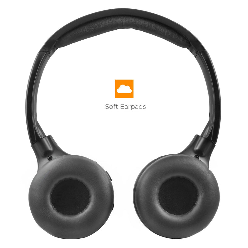 XO Vision Universal IR Headphones - In-Car Wireless Foldable Headphones, DVD Player, In-Car System, Custom Fit, Wireless Entertainment, Green (IR630G) IR630 Single