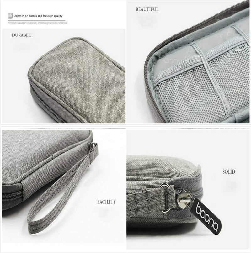 Flash Drive Case, USB Holder Thumb Drive Storage Case with Visible Mesh Slots Big and Small Mixed, Electronics Accessories Carrying Bag