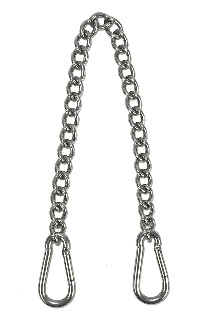Hanging Chair Chain with Two Carabiners, Stainless Steel Hanging Kits for Hammocks Punching Bags Heavy Duty 400LB Capacity Indoor Outdoor Pack of 1