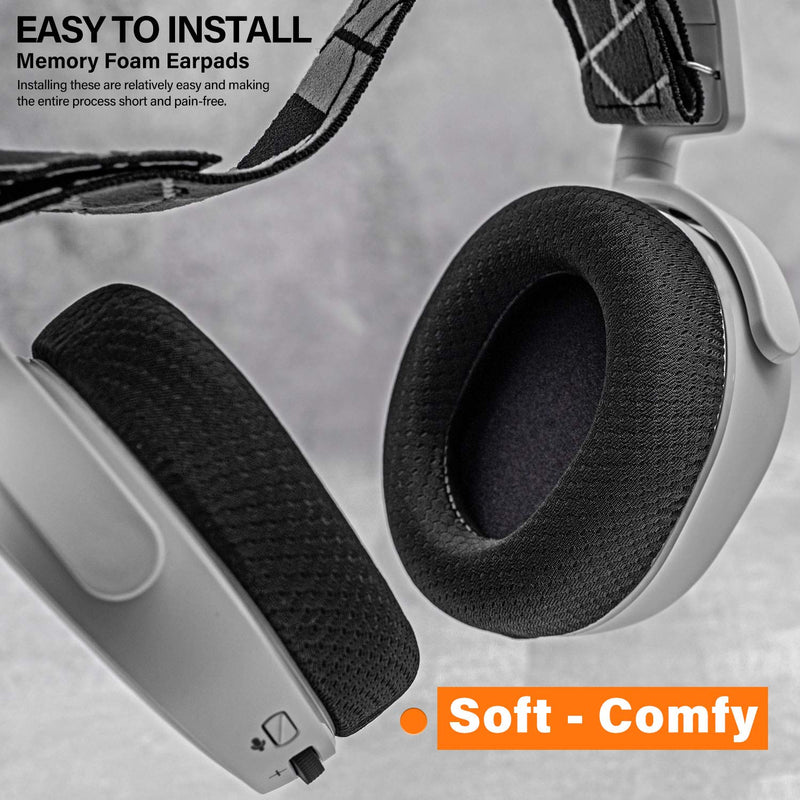 [AUSTRALIA] - Arctis Ear Cushions - Compatible with Arctis 7/5/3, Arctis Pro, Arctis 9X Wireless Headphones I Memory Foam Earpads I Black 