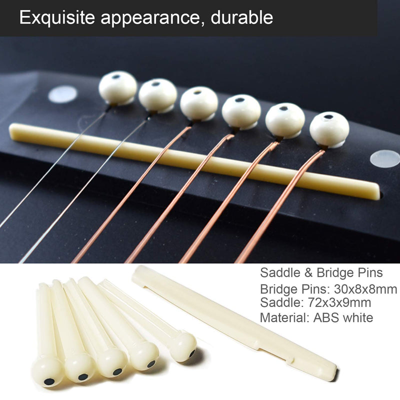 SPROUTER Guitar Nut File Saddle File Set,Bass Bridge File Slot Guitar Grinding Tool, 13 Sizes Stainless Steel Files, Including ABS Nut, Saddle and Picks, Suitable for Electric Acoustic Guitar, Ukulele