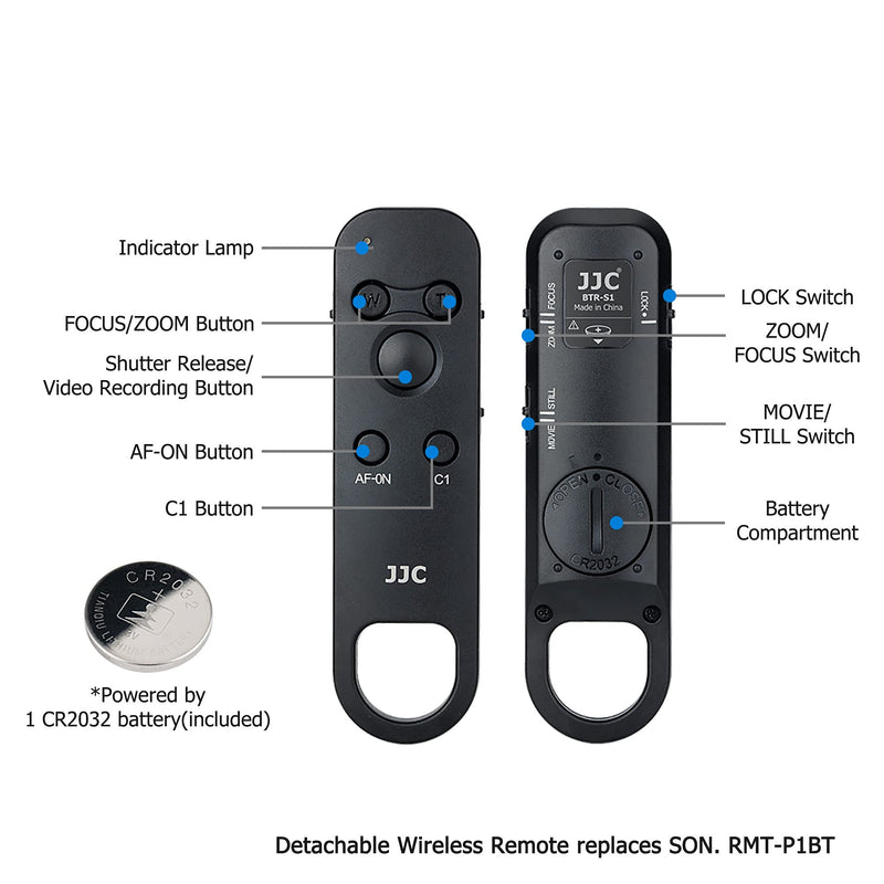 Wireless Bluetooth Remote Control Shooting Grip Mini Tabletop Tripod Replaces GP-VPT2BT for Sony ZV-E10 ZV-1 A1 A7C A9 II A7R A7 III II A7SIII A7SII A6600 A6400 A6100 RX100 Series & Xperia PRO-I