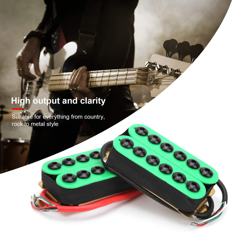 2Pcs Electric Guitar Humbucker Pickup,Durable Waterproof Humbucker Pickups Set Metal Style Guitar Upgrade Accessories