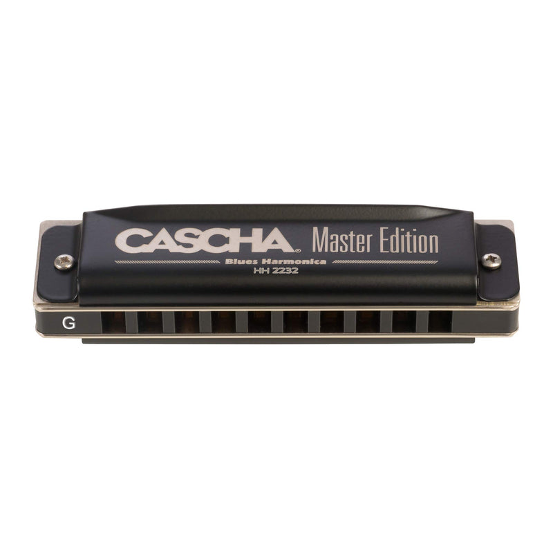 CASCHA Master Edition Blues Harmonica, high-quality harmonica in G-major with soft case and care cloth, blues organ