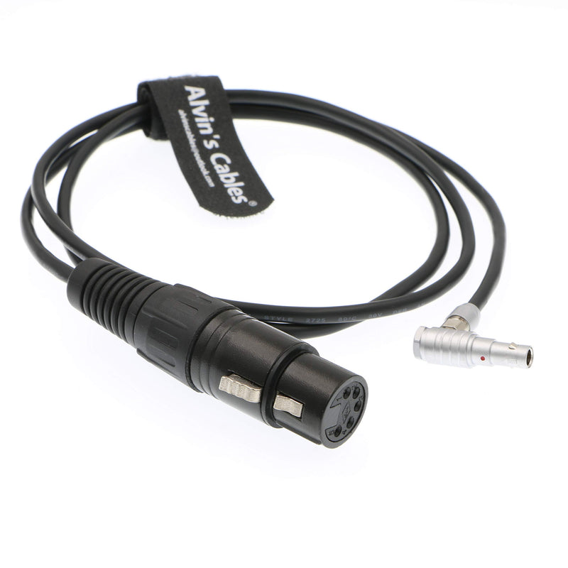 Alvin's Cables Arri Alexa Mini Audio Cable 00 5 Pin Male Right Angle to XLR 5 Pin Female
