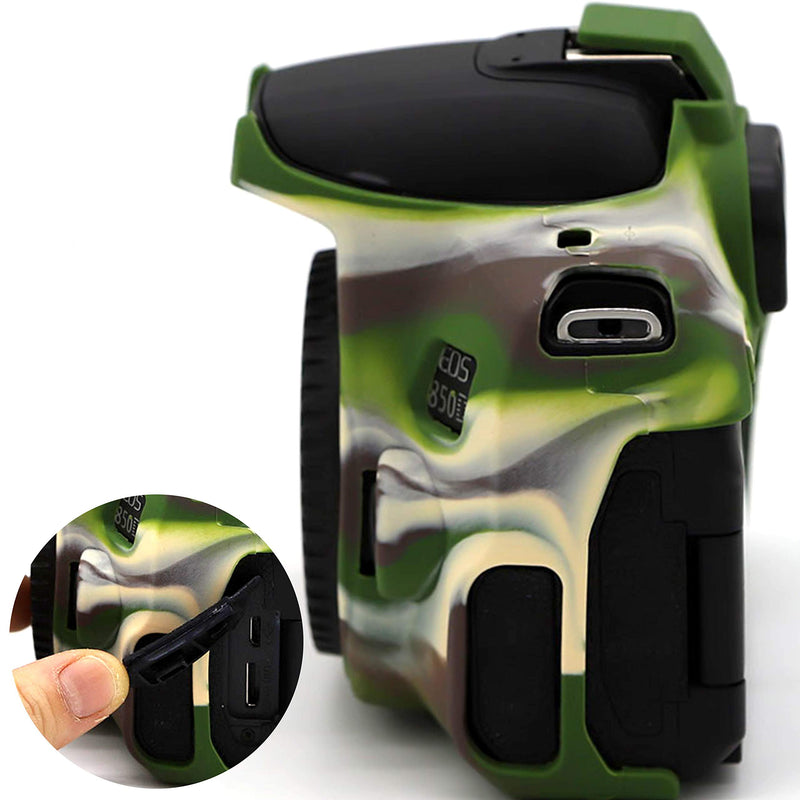 Yisau Camera Case for Canon EOS Rebel T8i, Canon T8i Digital Camera Sleeve 850D Accessories, Anti-Scratch Soft DSLR Sleeve with Rebel T8i Screen Protector (Camouflage) Camouflage