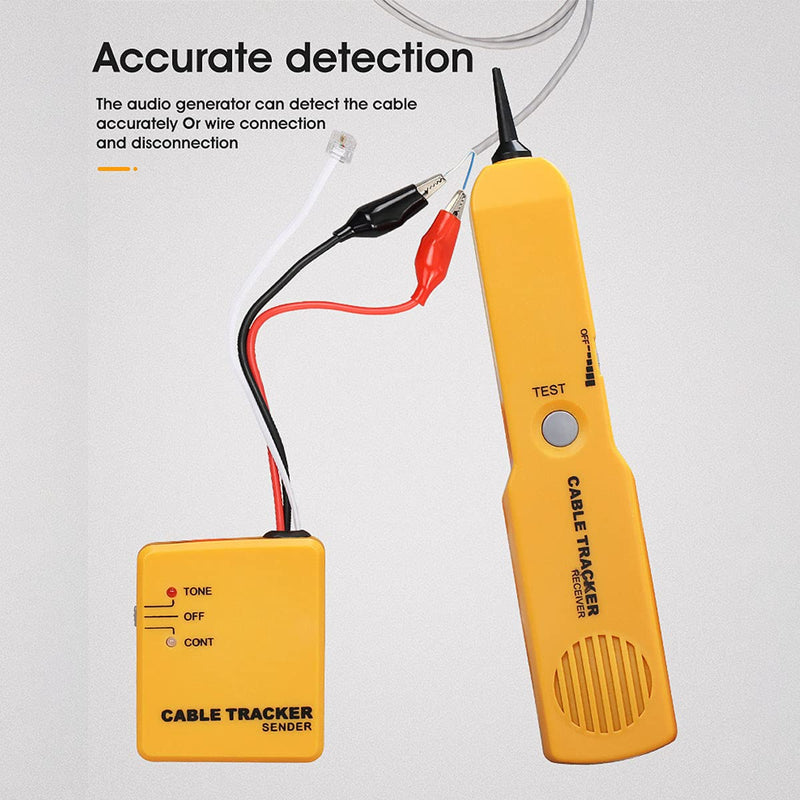 Wire Tracer Electrical Circuit Tracer Tone Generator and Probe Kit,Circuit Breaker Finder Network Cable Continuity Tester Electric,Automotive Wire Tracker Telephone Line Finder Toner Detector Tool