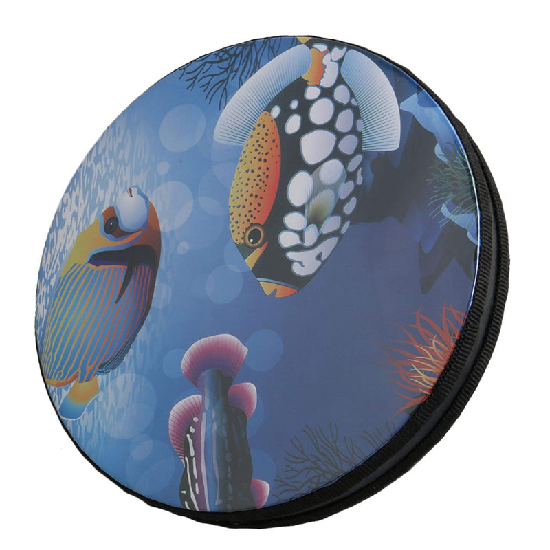 Black 10 inch Wave Bead Ocean Drum Hand Percussion Instrument for Children