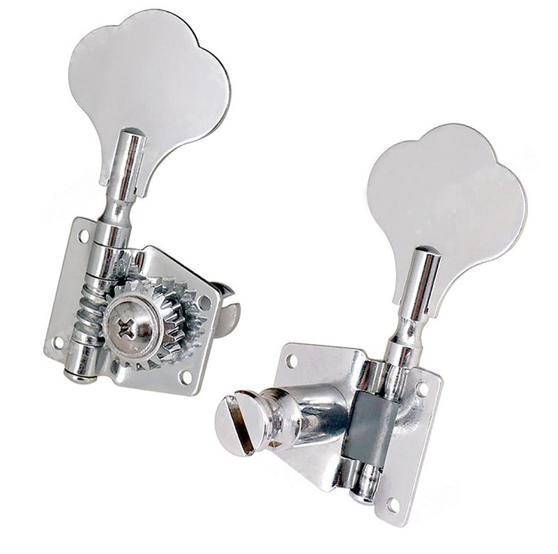 Timiy 2pcs 1 Right 1 Left Vintage Open Bass Tuners Machine Heads Tuning Pegs for Electric Acoustic Guitar Parts Replacement