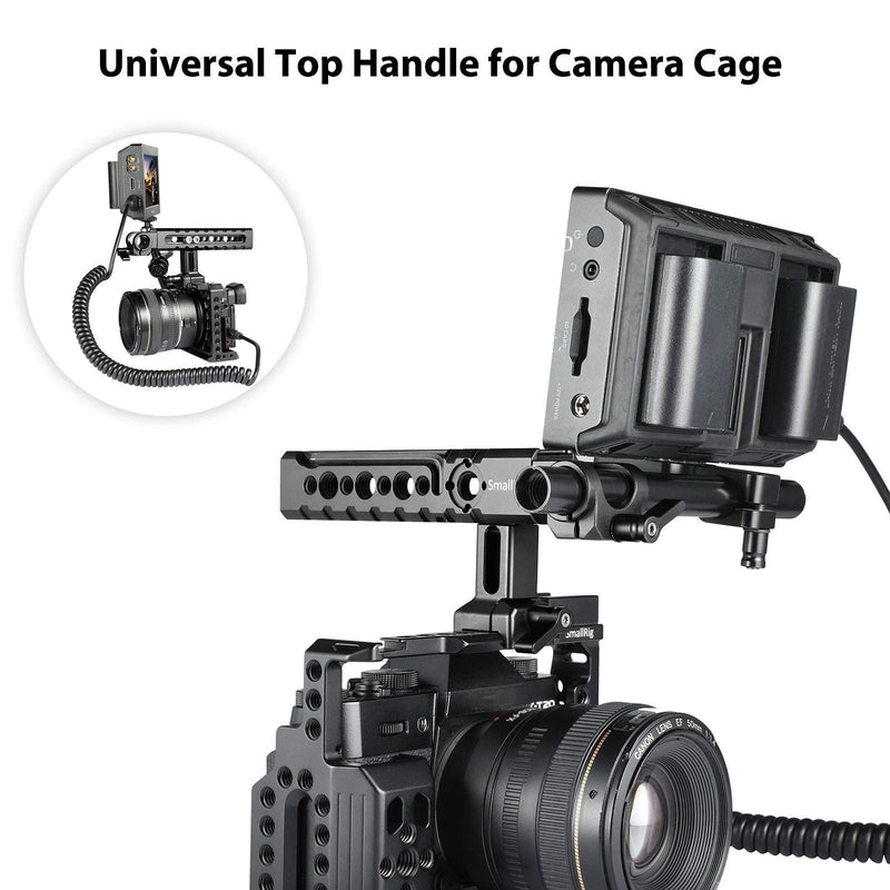 SmallRig NATO Top Handle with 15mm Rod Clamp,Locating Pins for Arri and Cold Shoe Handlegrip - 2027