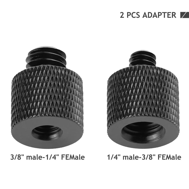 Camera Screw Adapter Thread 1/4" Male to 3/8" Female and 3/8" Male to 1/4" Female Adapter Set for Camera Monitor, Tripod, Mount Avatar