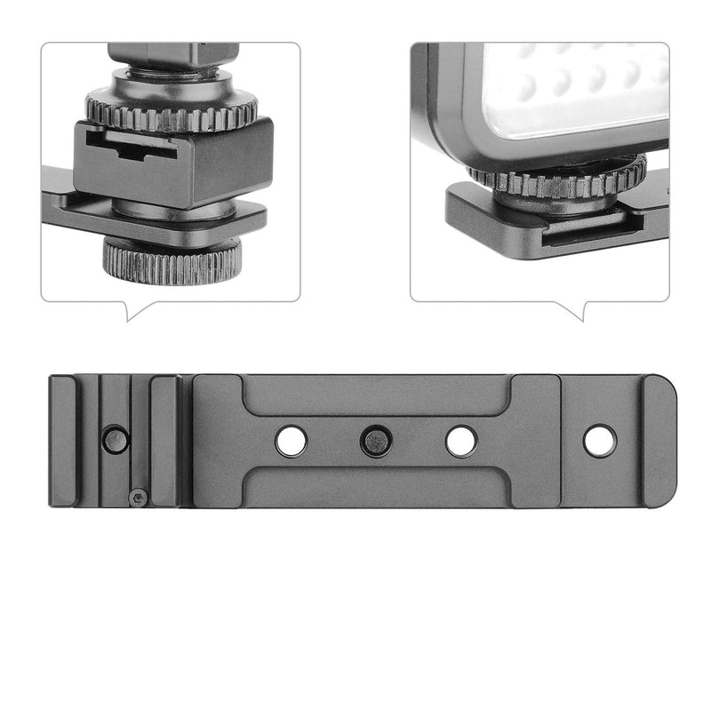 ChromLives Hot Shoe Extension Bar Mount, Cold Shoe Extension Flash Bracket, Dual Straight Mount Flash Bracket Compatible with Nikon Canon Sony Olympus DSLR Camera Camcorder DV Camera flash bracket