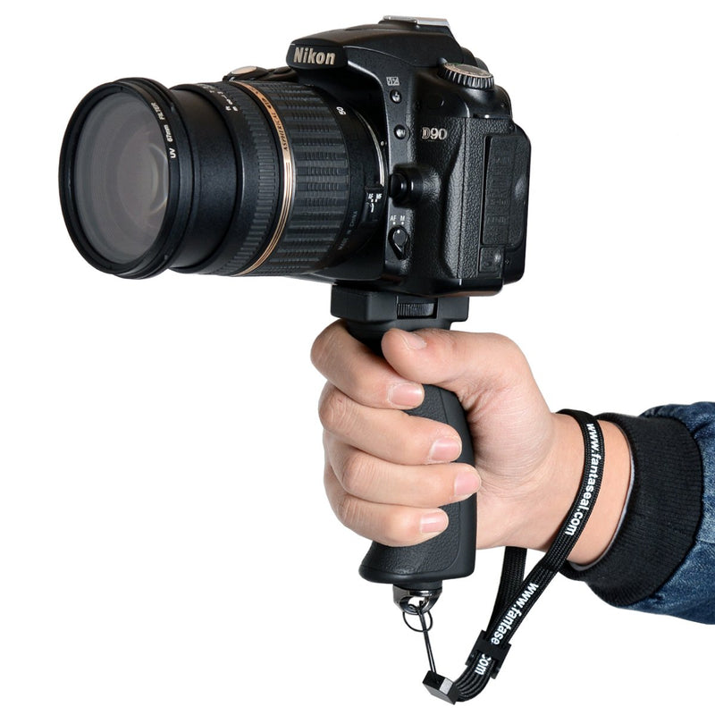 fantaseal Ergonomic Camera Grip Camcorder Mount DSLR Camera Handheld Stabilizer Handle Support Bracket Hand Video Light Flashlight Handle SelfieStick Compatible with Nikon Canon Sony DSLR etc