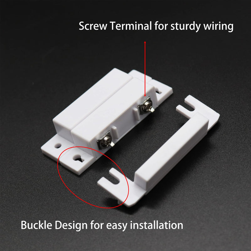 VictorsHome Magnetic Reed Switch NC Surface Mount Wired Door Window Contact Sensor with Cover for Home Security and Burglar Alarm Systems MC-31 5pcs 5