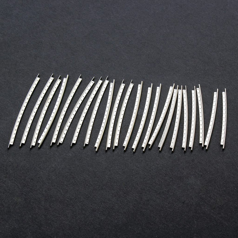 Alnicov Guitar Fretwire,22Pcs Nickel-plated Copper 2.2mm Fret Wire Set for Electric Acoustic Guitar 22 Frets Fingerboard,Sliver