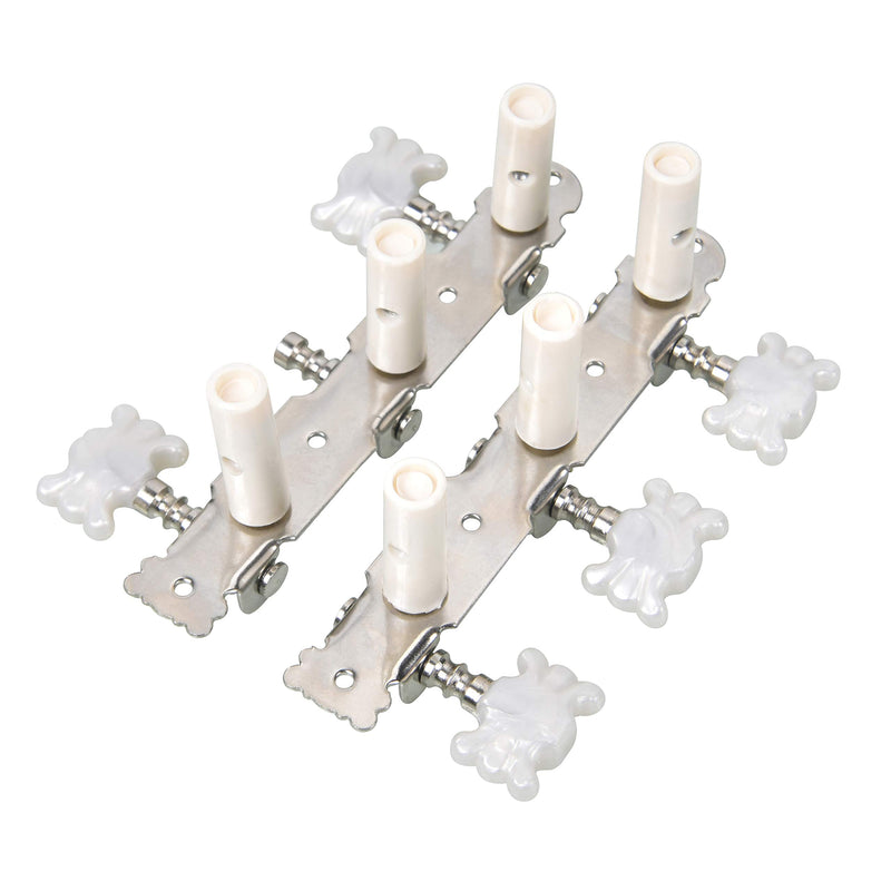 FINO Guitar Machine Head,6 String Tuning Pegs for 3L3R Classical Guitar, Right Hand Chrome Tuner Guitar Parts 1 Set (White) White