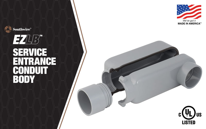 Southwire EZLB200 Connector, 2", Gray