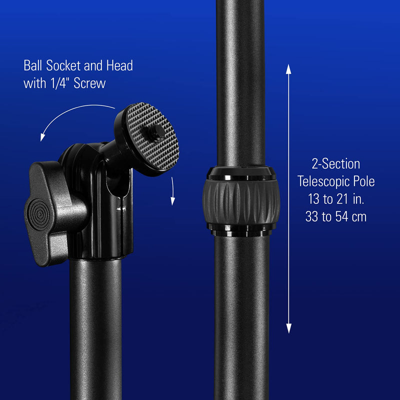 Elgato Master Mount S Main Pole extendable up to 54 cm / 21 in, Multi Mount Essential (Works with Multi Mount Accessories) Mounts Small