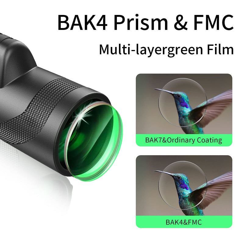 Monocular-Telescope High Powered Monocular for Adults Monocular for Smartphone Adapter Monocular Telescope Hunting Wildlife Bird Watching Travel Camping Hiking (3.4" D x 3.3" W x 3.1" H) 3.4"D x 3.3"W x 3.1"H