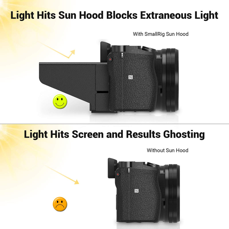 SmallRig Sun Hood Sun Shade LCD Hood for Sony a6000/a6100/a6300/a6400/a6500/a6600 Cameras - 2823