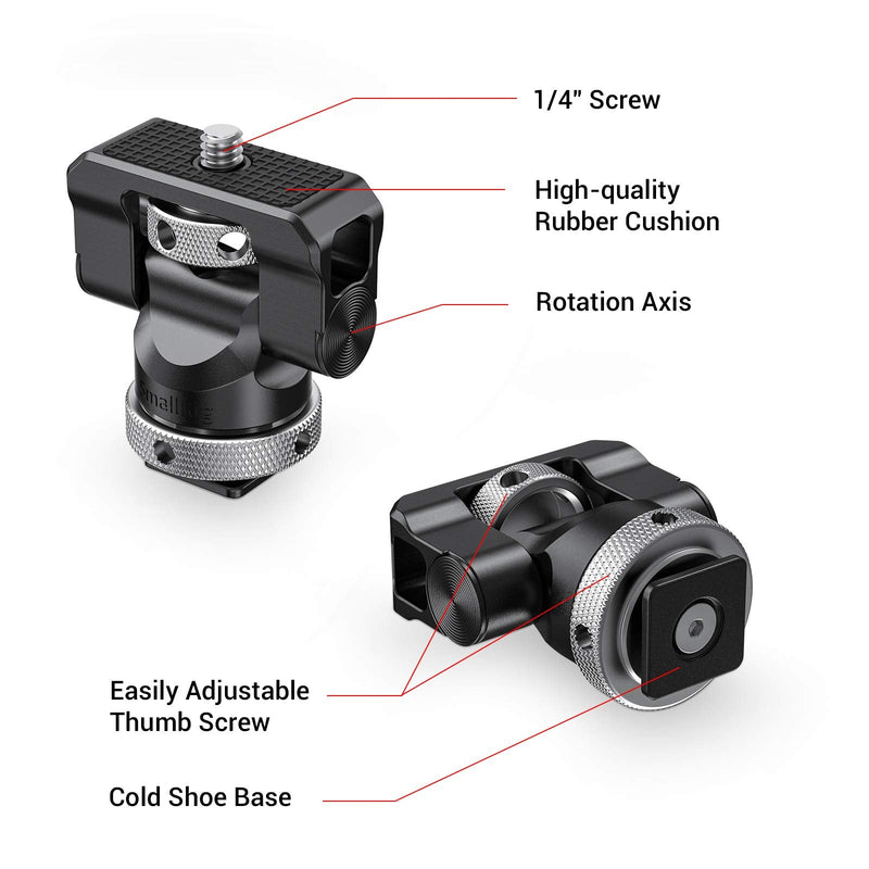 SMALLRIG Field Monitor Holder Mount with Cold Shoe for 5 inch and 7 inch Monitor, Swivel and Tilt - BSE2346