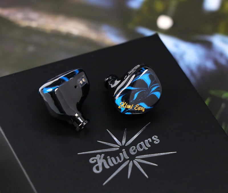 Linsoul Kiwi Ears Cadenza 10mm Beryllium Dynamic Driver IEM 3D Printed with Detachable Interchangeable Plug 0.78 2pin 3.5mm IEM Cable for Musician Audiophile (Verse, Cadenza) Blue