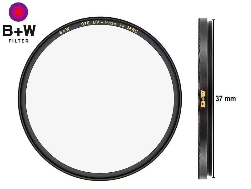 B + W 37mm UV Protection Filter (010) for Camera Lens – Standard Mount (F-PRO), MRC, 16 Layers Multi-Resistant Coating, Photography Filter, 37 mm, Clear Protector