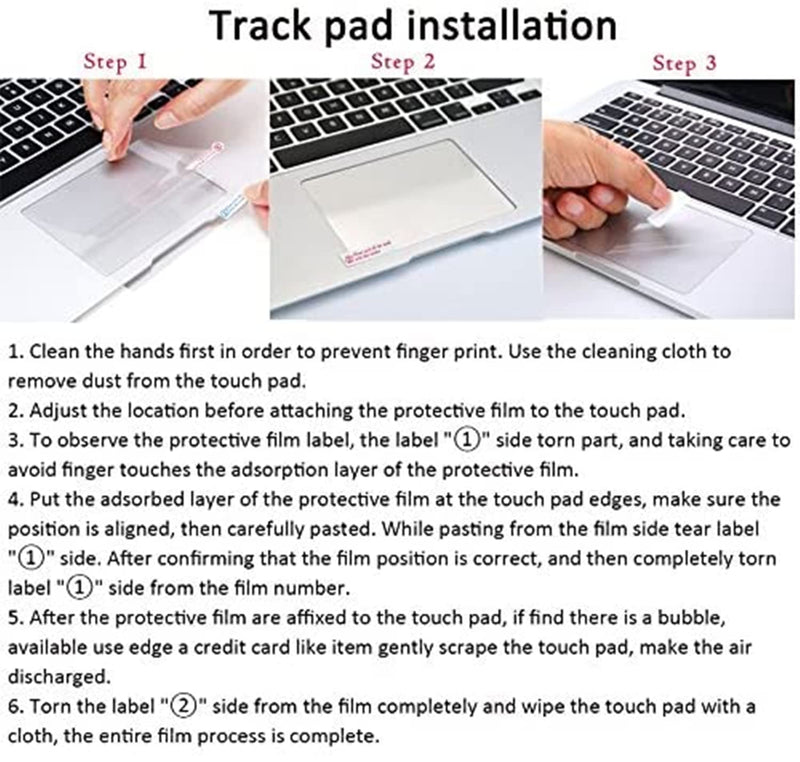 Se7enline Compatible with MacBook Air 15 inch Trackpad Cover Touchpad Protector Unti-Scratch Smooth Surface Unti-Water for MacBook Air 15.3 Inch 2023 Release M2 Model A2941, Transparent, (2 Pack) 15'' Macbook Air