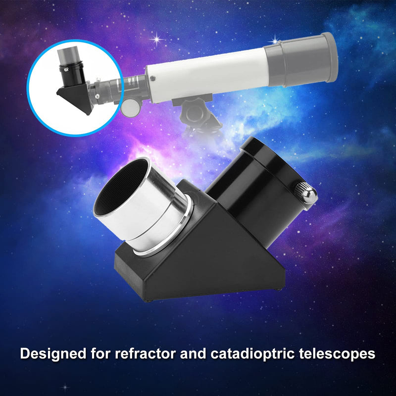 Bindpo Diagonal Mirror,1.25" 90 Degree Diagonal Mirror Adapter Erecting Image Prism Optical Zeniths Mirror for 1.25inch Telescope Eyepiece