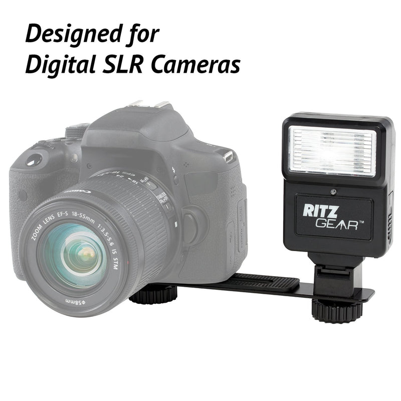 Ritz Gear Digital Camera Flash with Bracket for DSLR, SLR, and Mirrorless Cameras