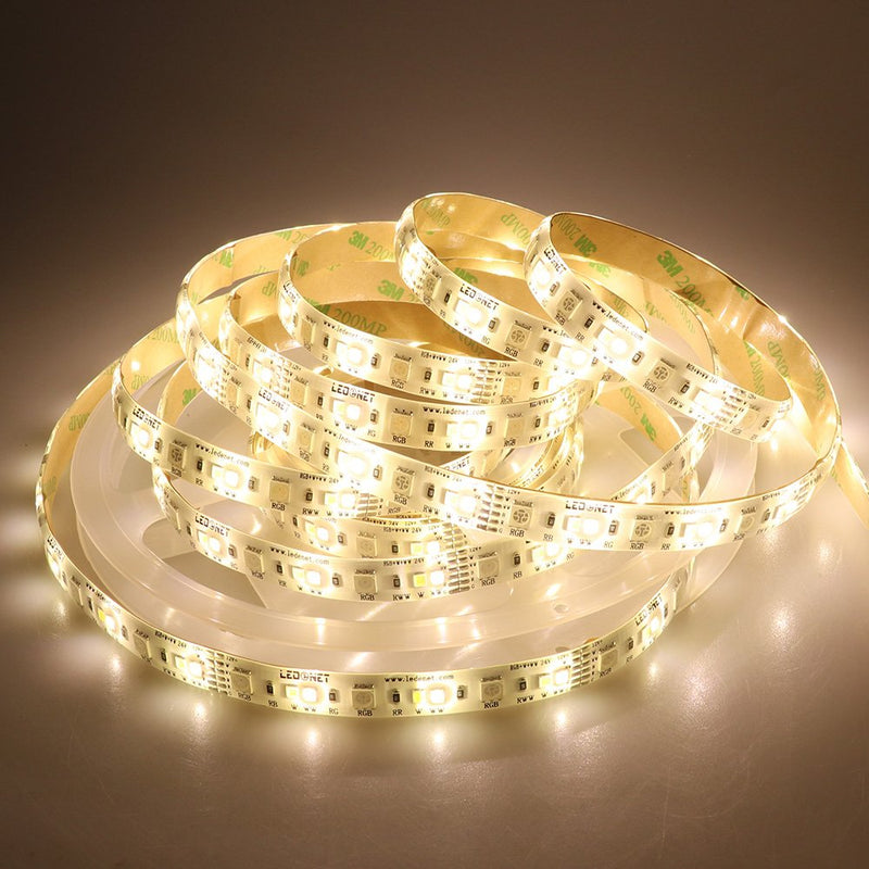 LEDENET LED Light Strip RGB+W+WW 12V 120W Full Color Cold White Warm White CCT RGB LED Tape Ribbon Lamp Silcone Coating Waterproof IP65 16.4ft(5m) RGB+W+WW Waterproof IP65