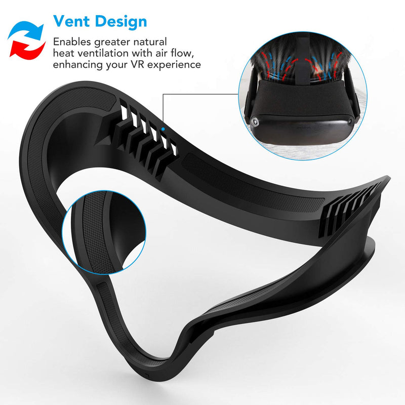 KIWI design VR Facial Interface Foam Replacement for Oculus Quest, 5 in 1 Accessories( Not Fit Quest 2) Q2