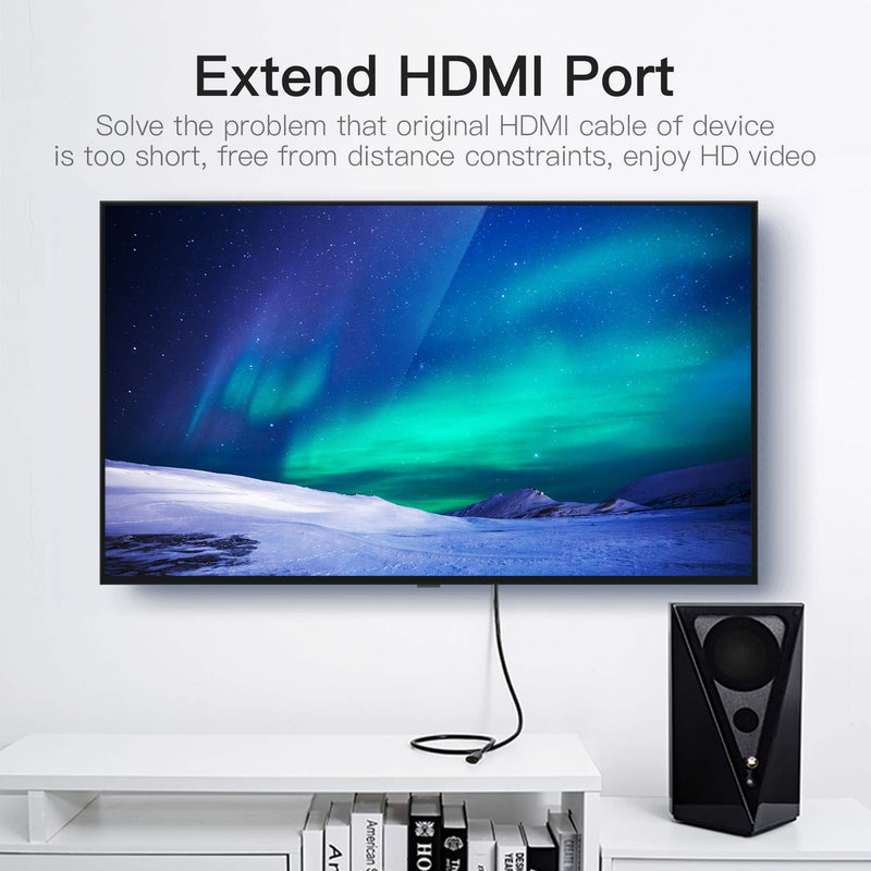 HDMI Extension Cable, VENTION High Speed 4K HDMI Extender Cable Male to Female 4K@30Hz Audio Return Compatible with Xbox One S 360, PS4, Apple TV, Blu Ray Player, Wii U etc (6FT) 6FT/2M