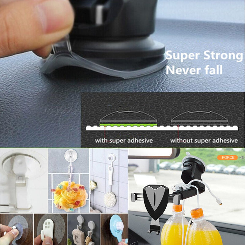 Adhesive Mounting Disk for Xiaoyi Home Camera Lock Sucker Suction Cup Hook Dashboard Car Mount Super Strong Double Sided 8 Pack(6cm) 6cm