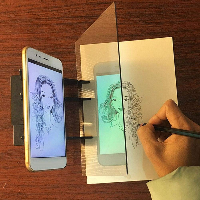 Lazmin Optical Mirror Drawing Board, Acrylic Copying Board Reflection Tracing Line Mirror Sketch Painting Board