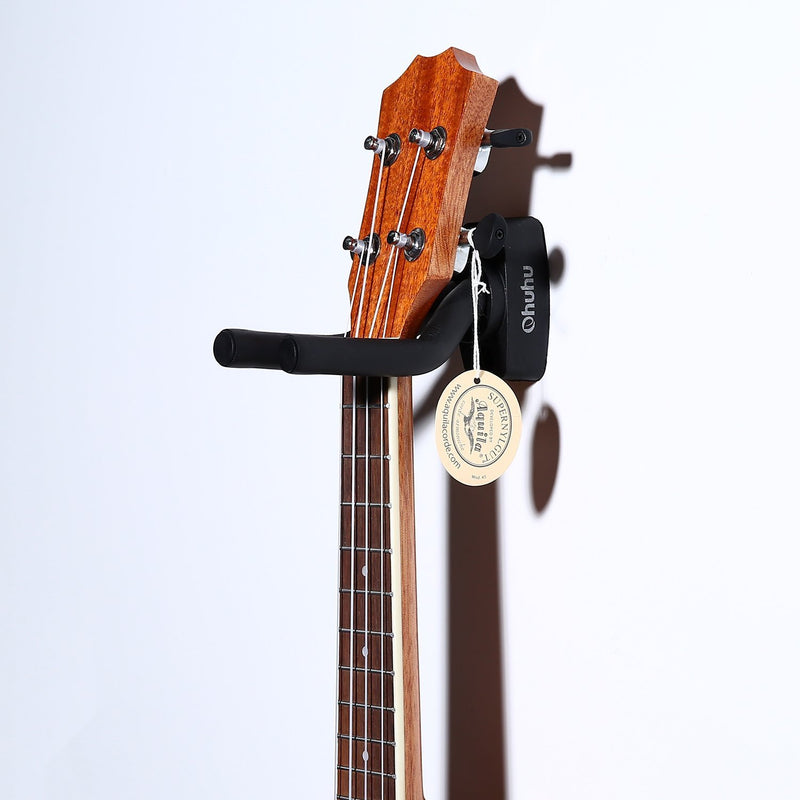 Ohuhu Guitar Hanger 2-Pack Hook Wall Mount Guitar Stand Keeper Holder For Acoustic Electric Guitars Black