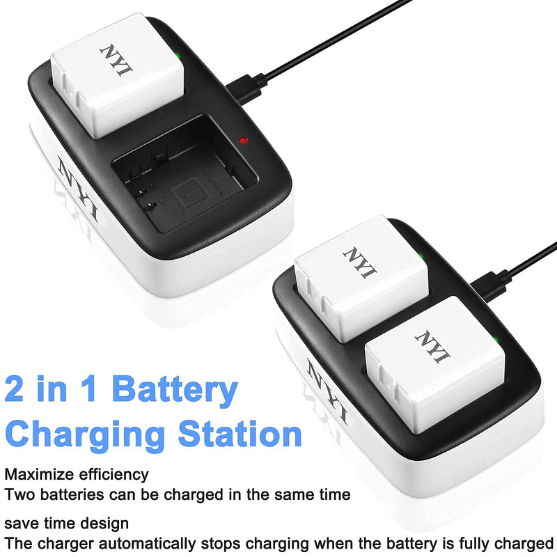 NYI 2560mAh Rechargeable Batteries for Arlo Pro/Arlo Pro 2 and Charger Station Compatible with Arlo Pro/Arlo Pro 2 Batteries (2 Batteries +1 Charger)