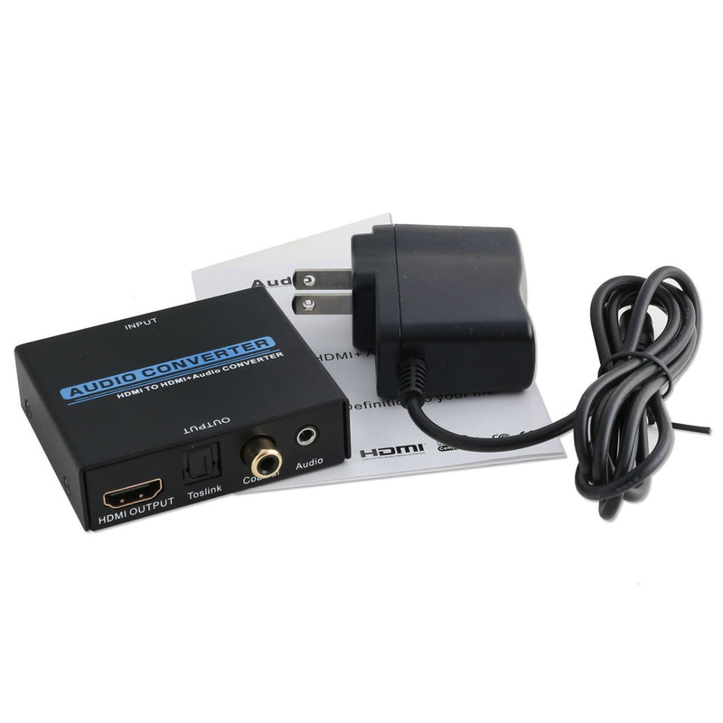 IO Crest Digital HDMI Audio Extractor Converter SPDIF + 3.5MM Output Supports HDCP 2.2, Dolby Digital/DTS Passthrough
